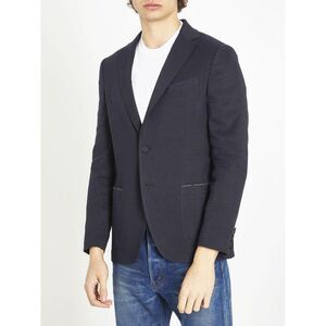 TONELLO Men's Single-Breasted Unstructured Blazer Men BLUE Outerwear